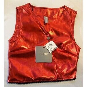 Balletto Athleisure Couture Tech Pelle Detached Skirt Top Dress in Red